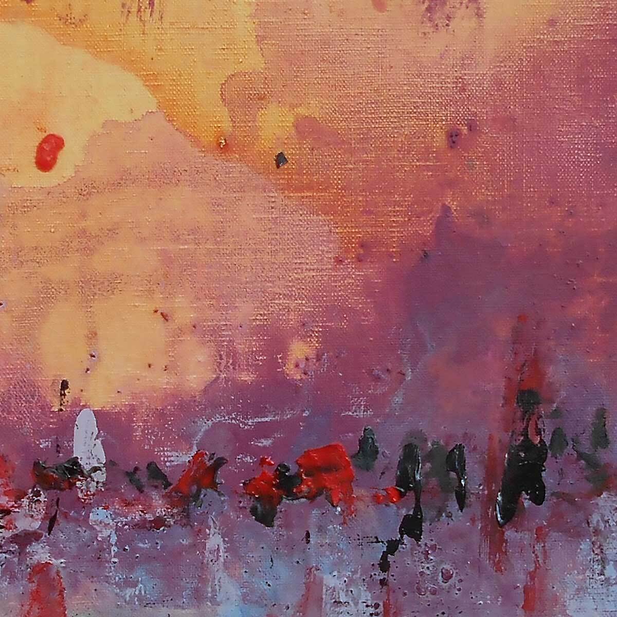 Affiche abstraite grand canyon arizona Affiche + cadre en bois - Chêne