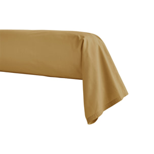 Taie de traversin unie en percale de coton, PREMIÈRE, Sahara