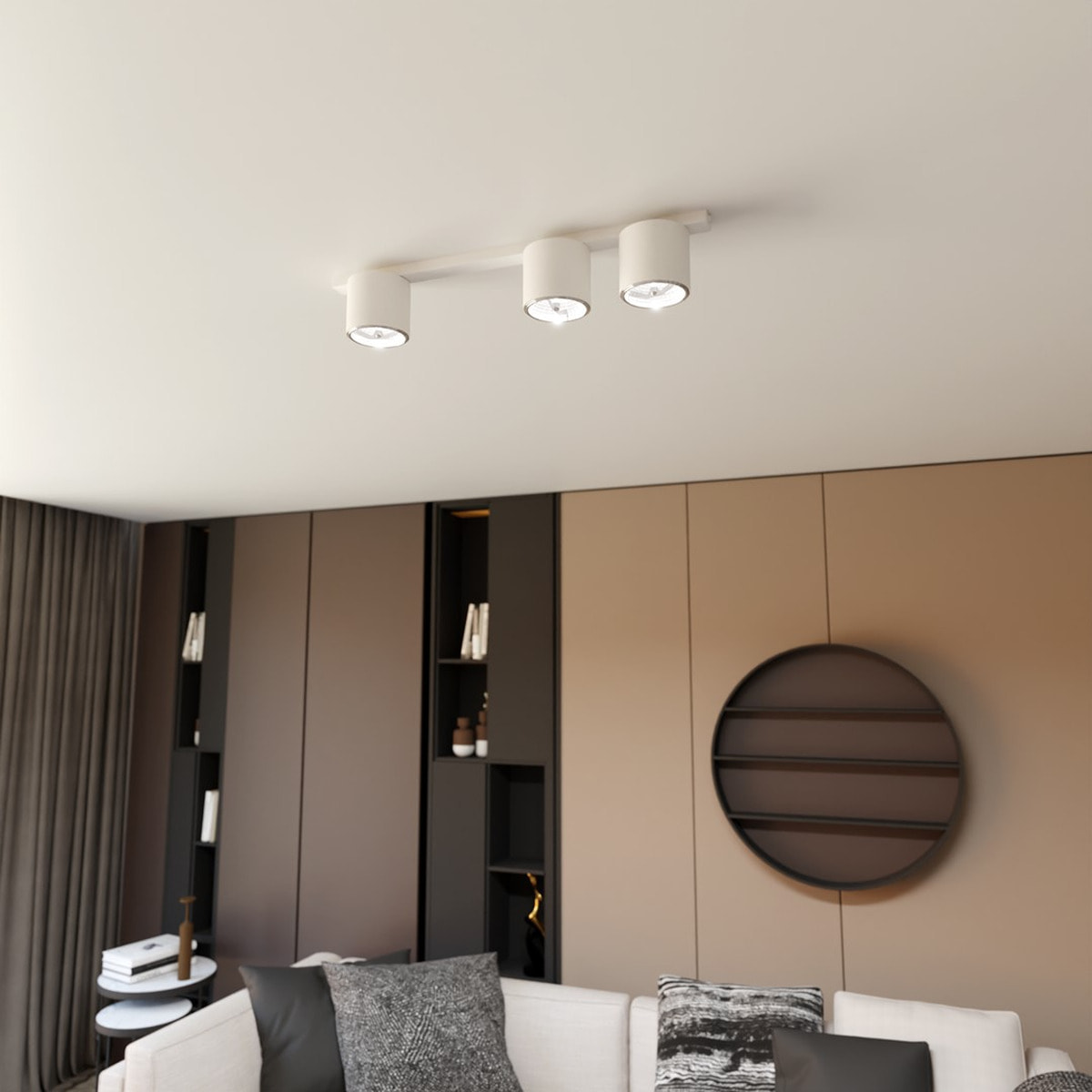 Faretto da soffitto Nano in acciaio bianco