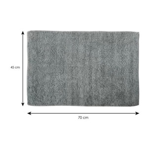 Tapis de bain Coton 45x70cm Gris MSV