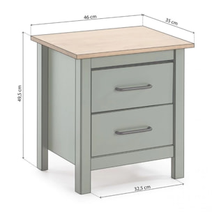Mesita de noche Eira Green Moss - Oak