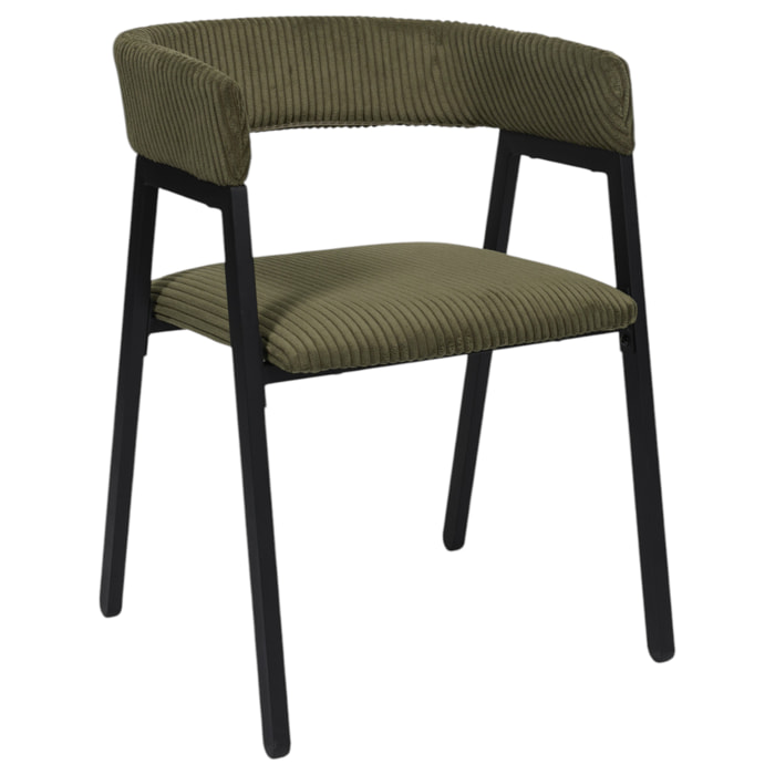 Fauteuil Design Cotele Scott Vert - Lot De 2