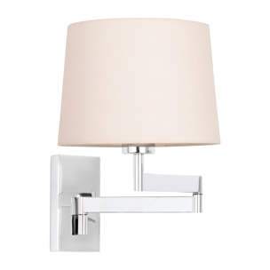 ARTIS Lampe applique avec bras articulé chrome/beige