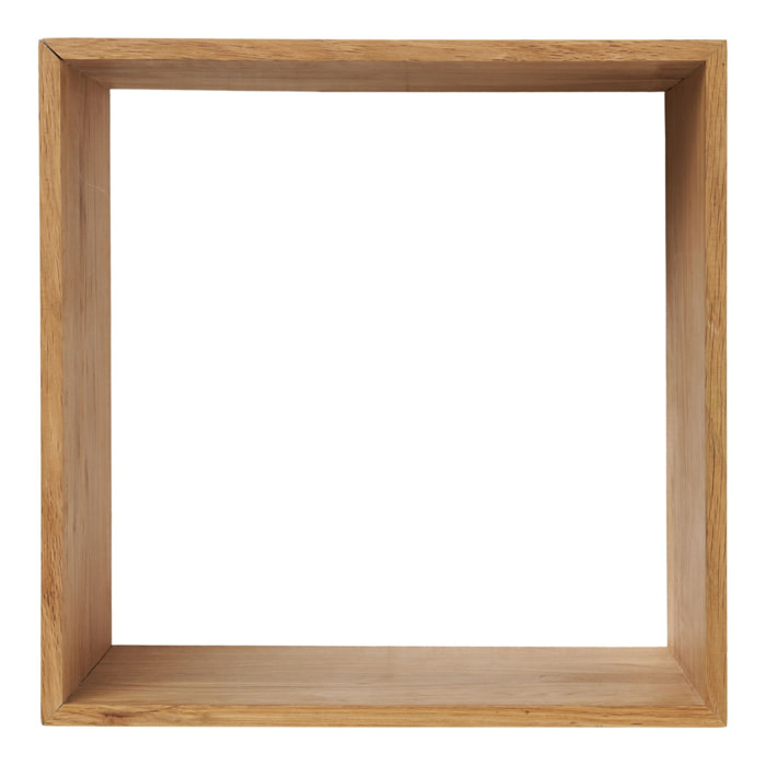 Mensola da parete Lattoon in rovere massiccio naturale 30x18x30 cm