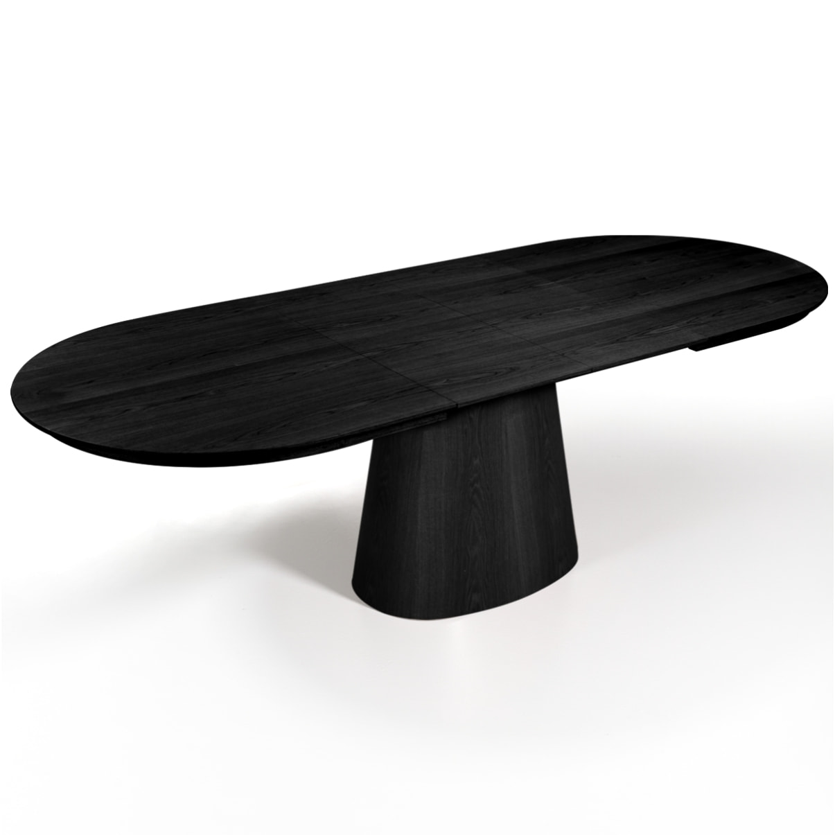 Table à manger extensible Tomasucci RAUMA, en MDF finition bois noir, 160/200/240 × 100 × 75,5 cm