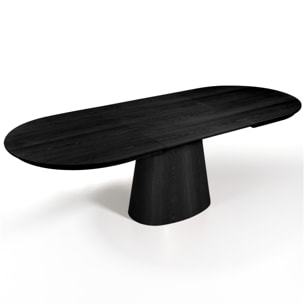 Table à manger extensible Tomasucci RAUMA, en MDF finition bois noir, 160/200/240 × 100 × 75,5 cm