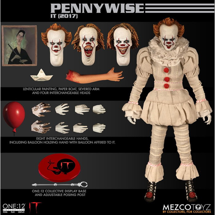 It Movie 2017 Figura Pennywise One 12 Collective 16 cm Mezco Toys