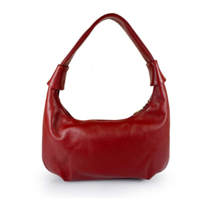 Borsa Donna in vera pelle Made in Italy colore Rosso dimensioni cm 38 x 21 x 4