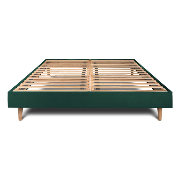 Sommier Kit Velours Ep14 - pieds bois