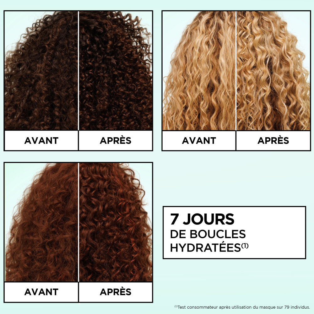 Garnier Fructis Méthode Boucles Routine Shampooing, Masque, Gelée Hydratante à l'Acide Hyaluronique