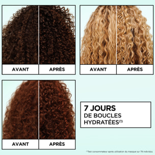 Garnier Fructis Méthode Boucles Routine Shampooing, Masque, Gelée Hydratante à l'Acide Hyaluronique