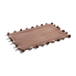INTRECCI Tappeto bagno antiscivolo 50x80 cm, 100% cotone