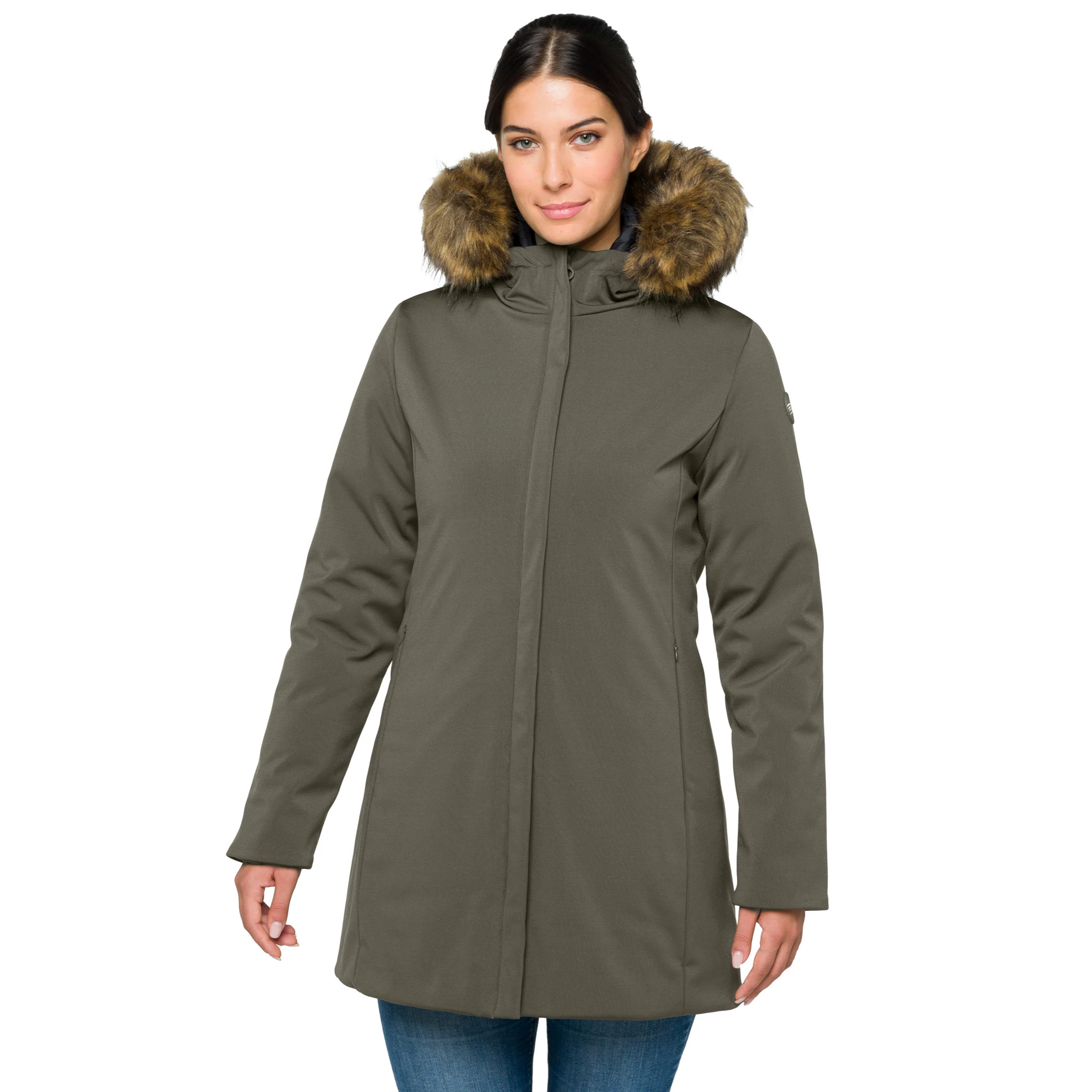 Parka DAHLIA acolchada impermeable verde