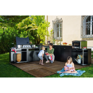 MEUBLE CUISSON ARRONDI DROITE, 80X55 CM NOIR - LE MARQUIER