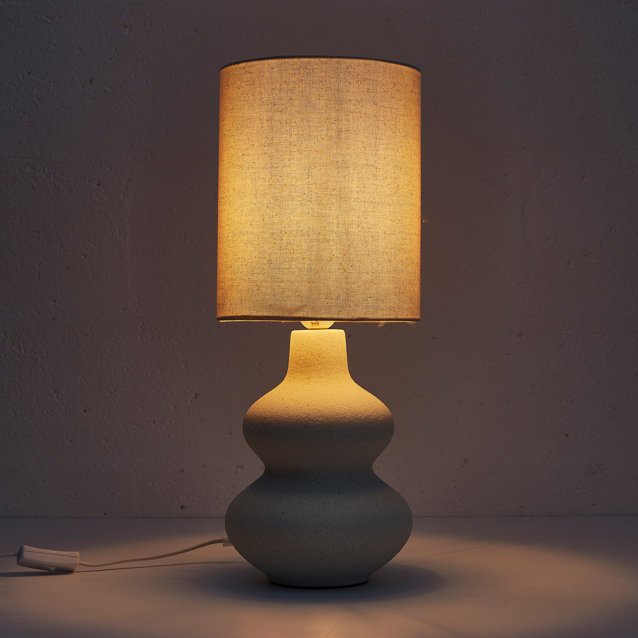Lampe Ceramique Creme H50cm