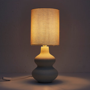 Lampe Ceramique Creme H50cm