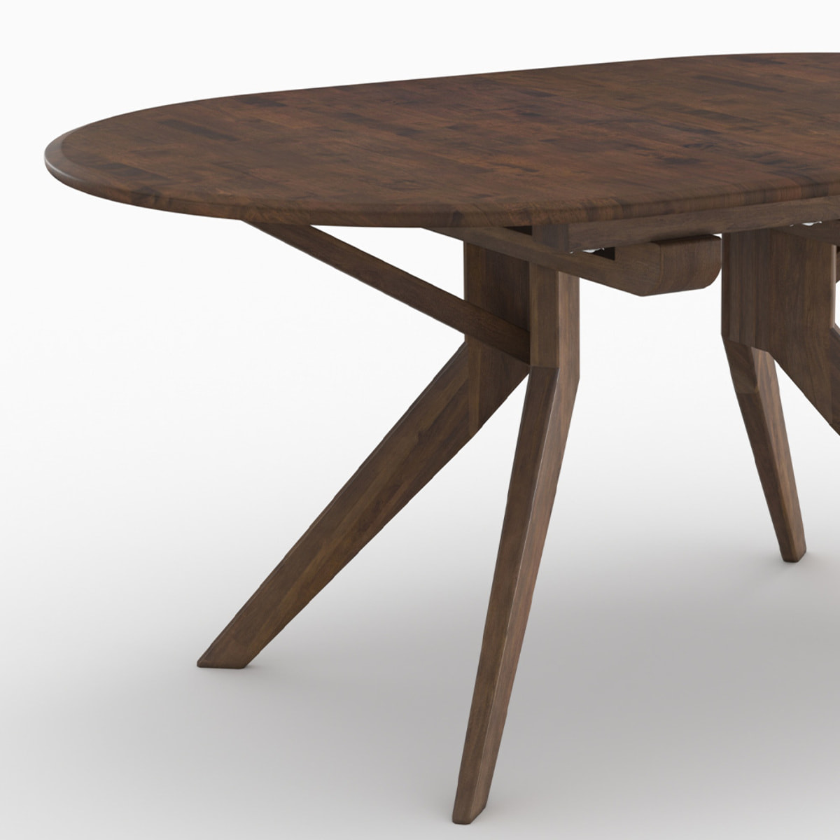 Table extensible en bois d'hévéa massif foncé 6 à 10 personnes - Merlin