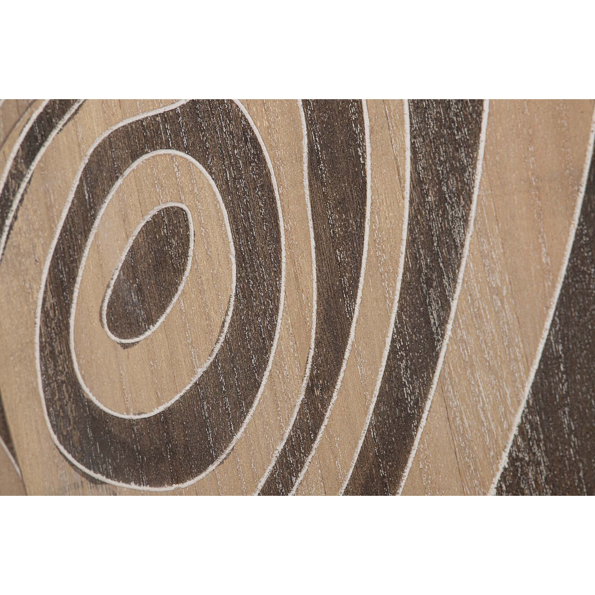 Adorno Pared Metal Beige Marrón 128x4x53 Cm