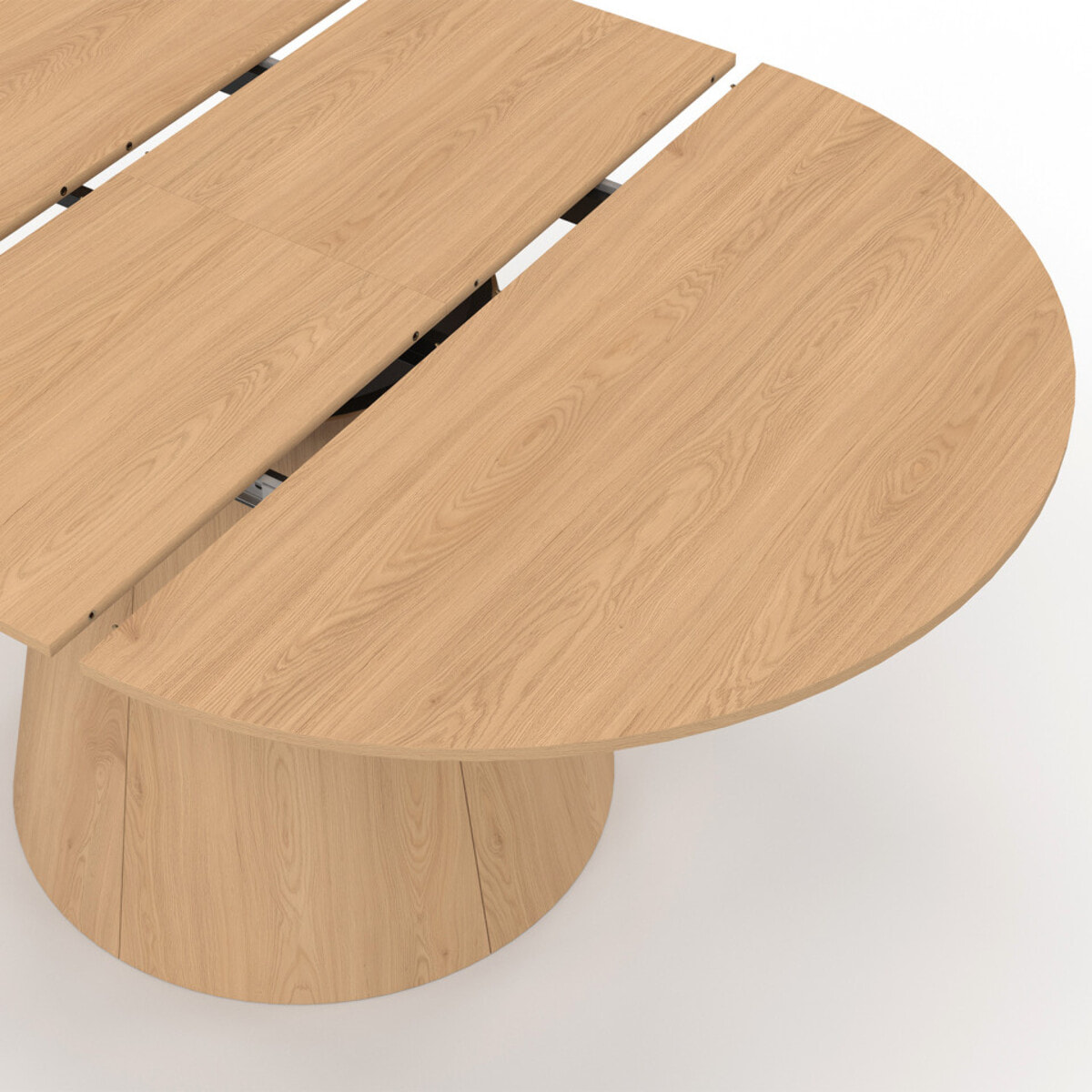 Table à manger ronde extensible Elvis bois Ø110-150cm
