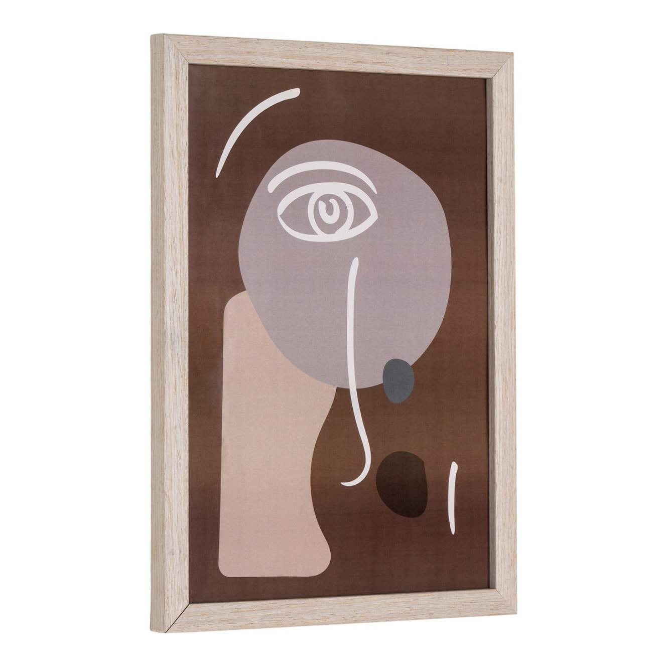 Set 3 cornici Madison con stampe line art in toni naturali 21x30 cm