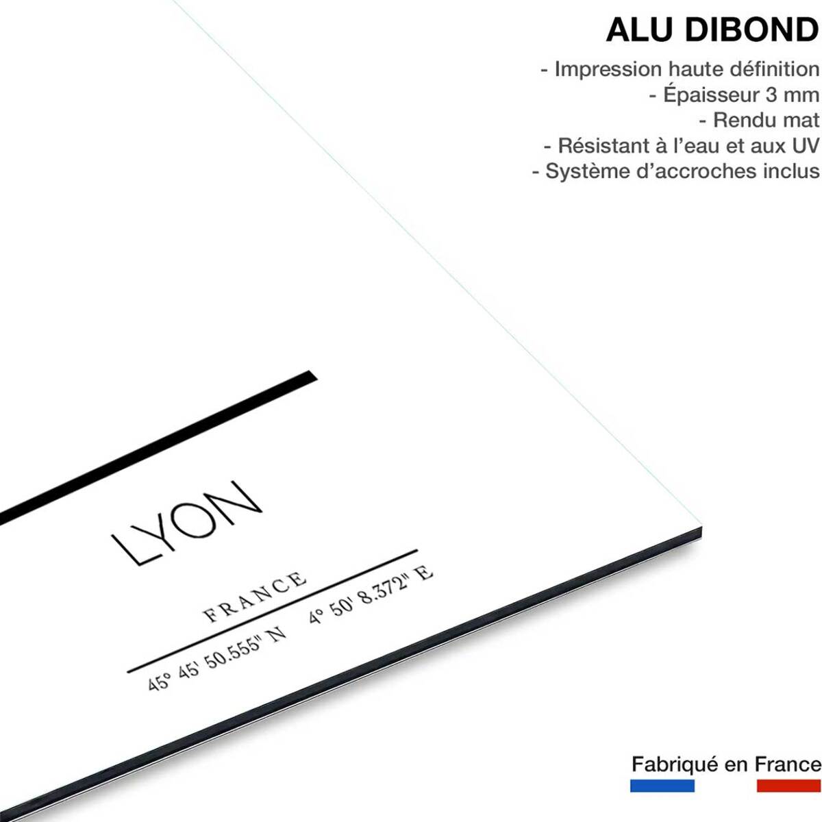 Tableau Lyon Tableau alu Dibond
