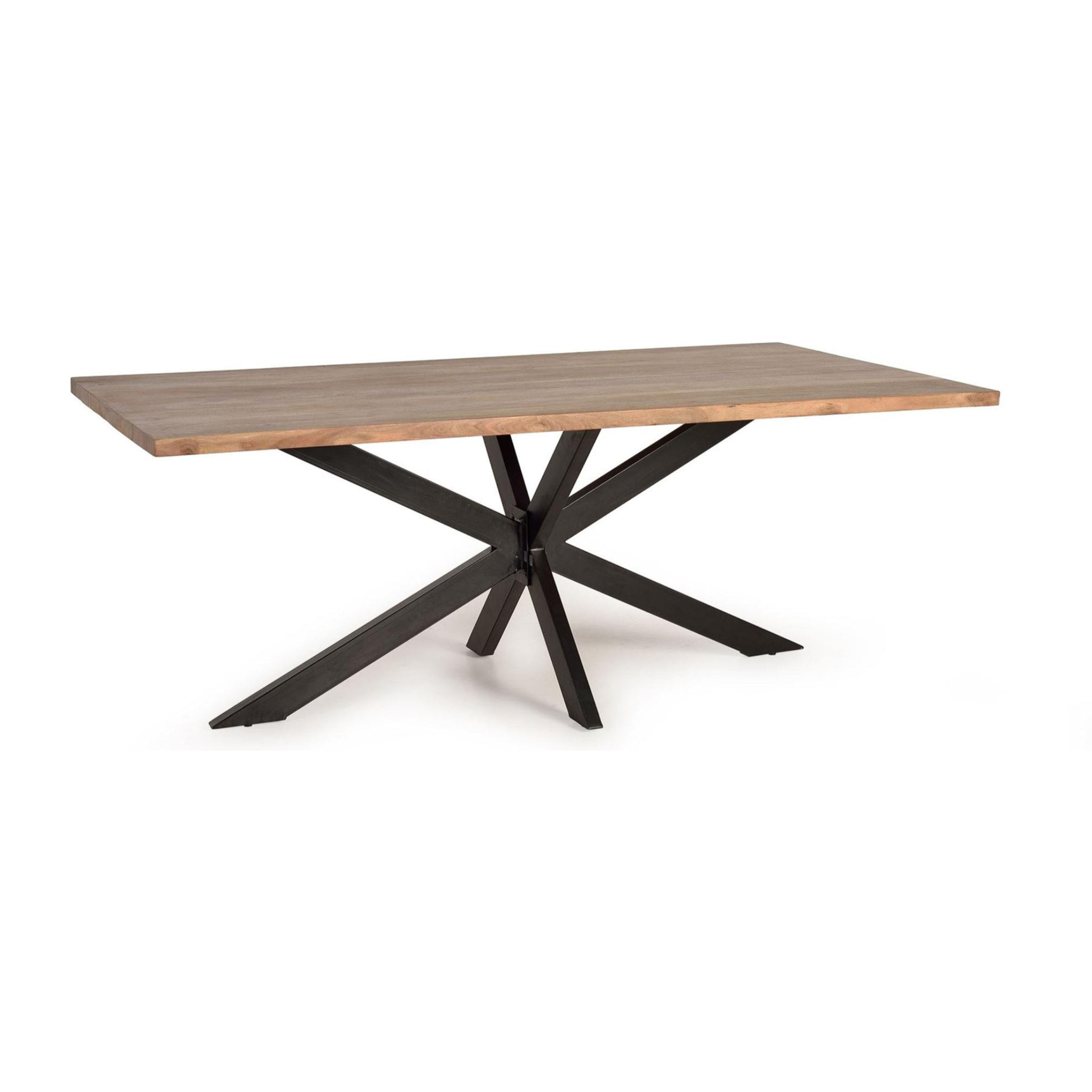 Tables à manger en bois d'acacia 200 cm style industriel
