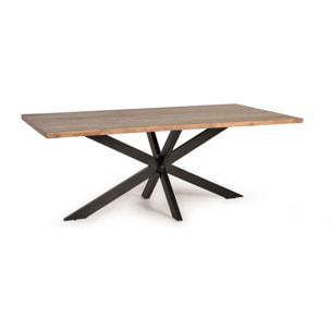 Tables à manger en bois d'acacia 200 cm style industriel