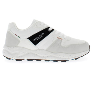 Armata di Mare Scarpe Uomo Sneakers Casual Stringate con Soletta Rimovibile in Memory Foam AMU 1L910 Off White