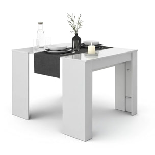 Mesa consola extensible en blanco 50-235x90 cm Denis Blanco