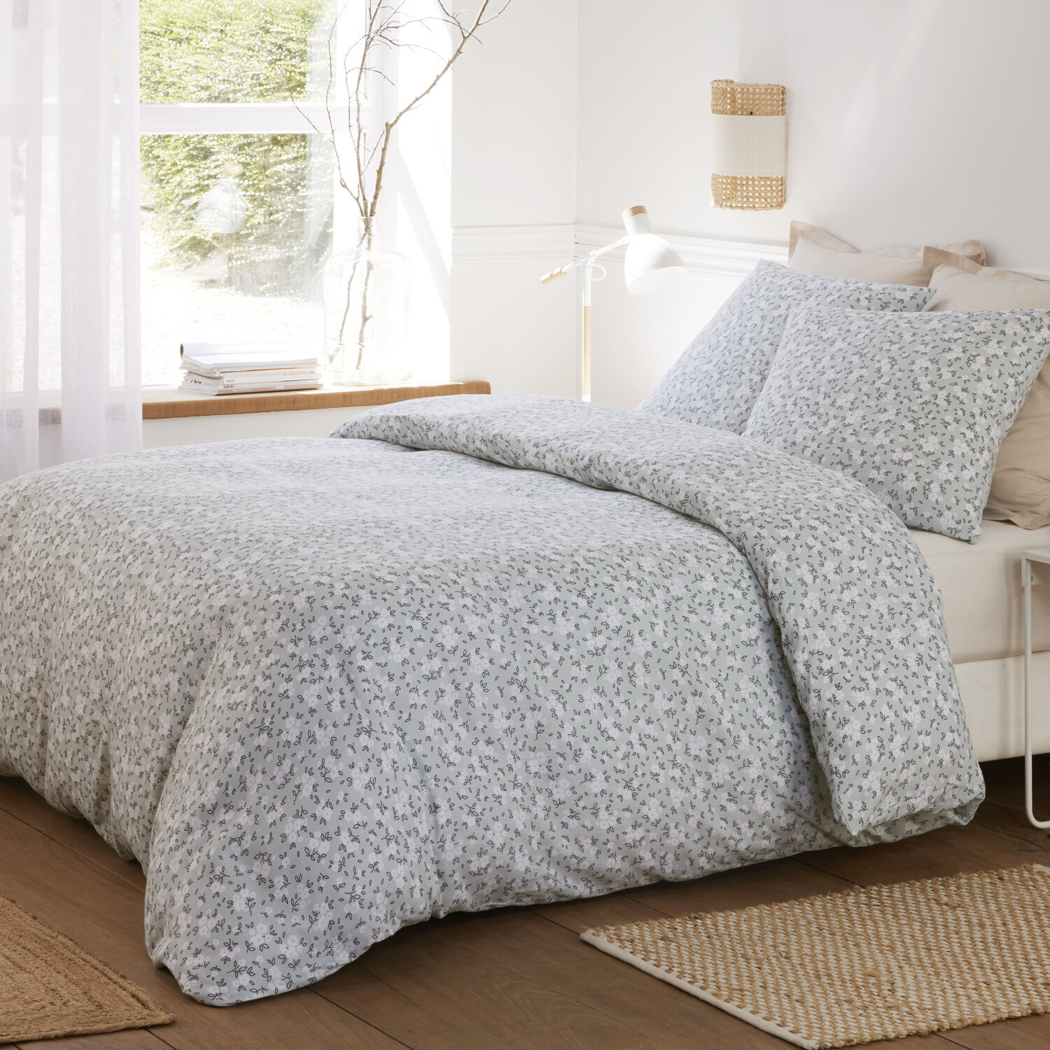 Parure housse de couette imprimé 100% gaze de coton - edana