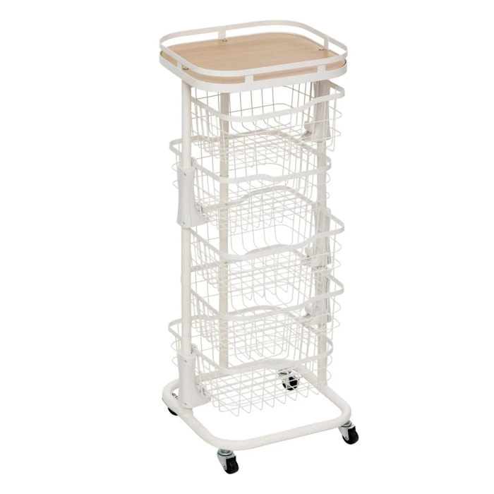 Desserte Balm 5 niveaux L34,5cm blanc