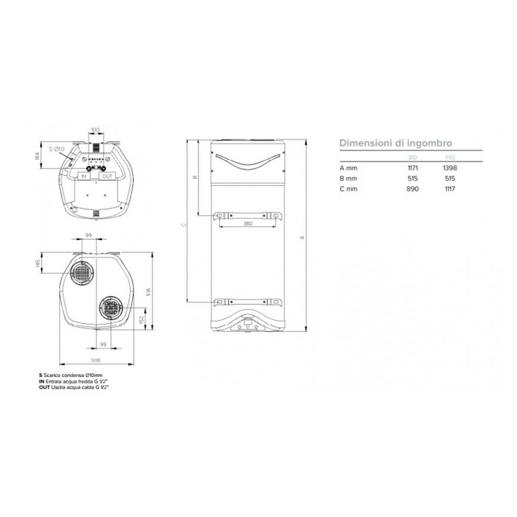 Scaldabagno Boiler a Pompa di Calore ARISTON Nuos Evo Classe A+ 80 Litri