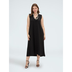 Fiorella Rubino - Vestito lungo con scollo a V - Nero