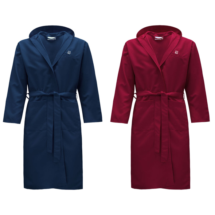 Accappatoio Microfibra Uomo Donna Renato Balestra, Ass (navy-bordeaux)