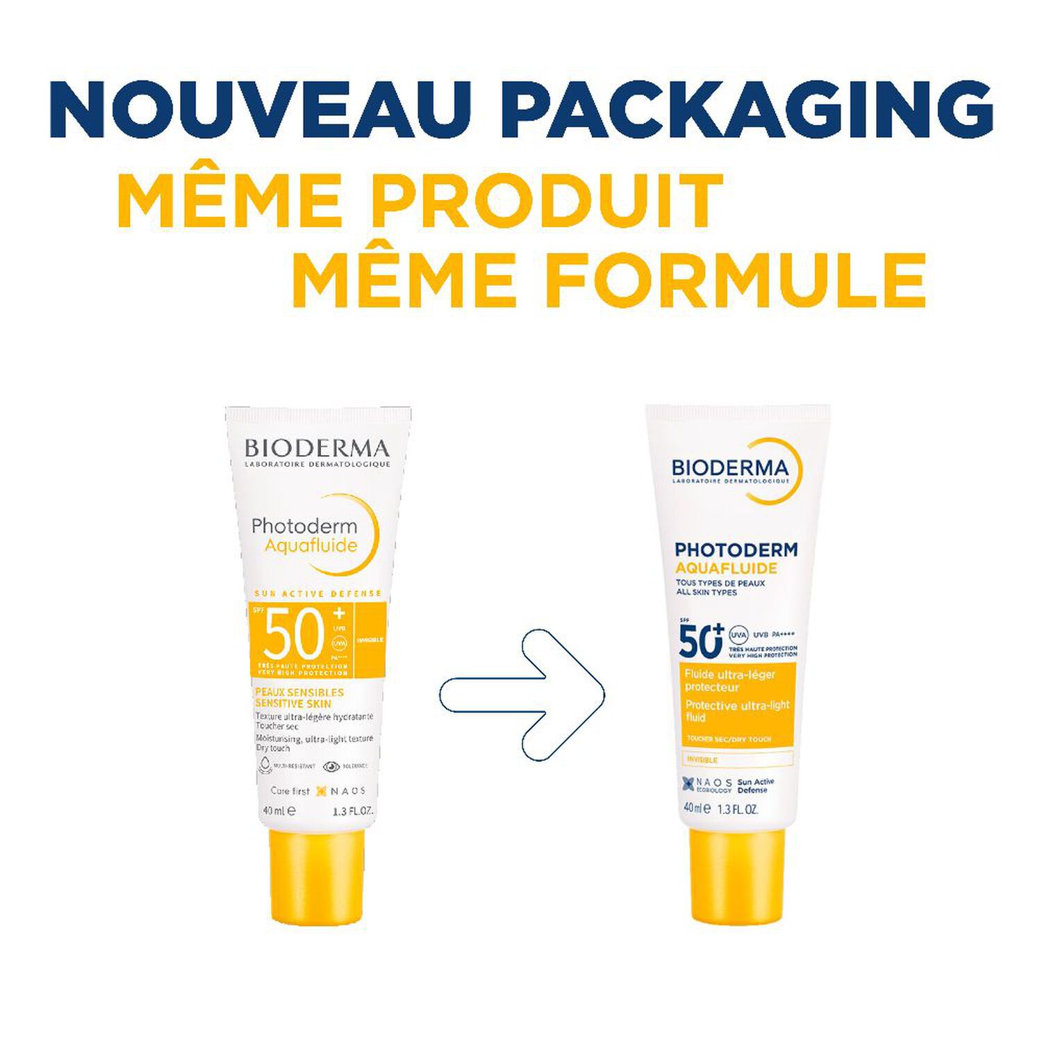Photoderm Aquafluide - Fluide Ultra-Légère Hydratante - Peaux Sensibles - SPF50+ 40 ml