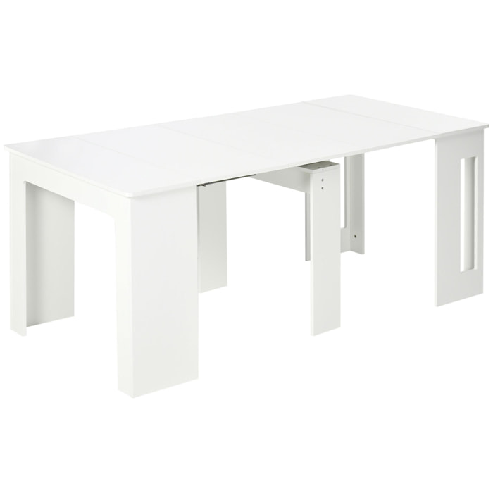 Mesa de Comedor Extensible para 4-6 Personas Mesa Consola con Alas Abatibles Mesa Auxiliar Multifuncional para Estudio Cocina Carga 60 kg 180x85x75 cm Blanco