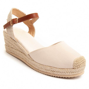 Alpargatas de cuña - Beige - Altura: 5 cm