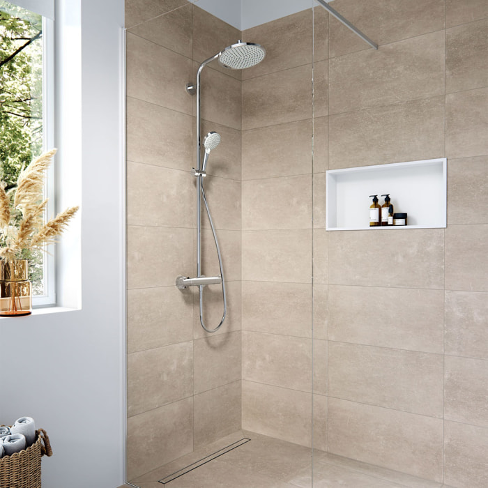XtraStoris niche murale 300/150/70 avec cadre intégré noir mat