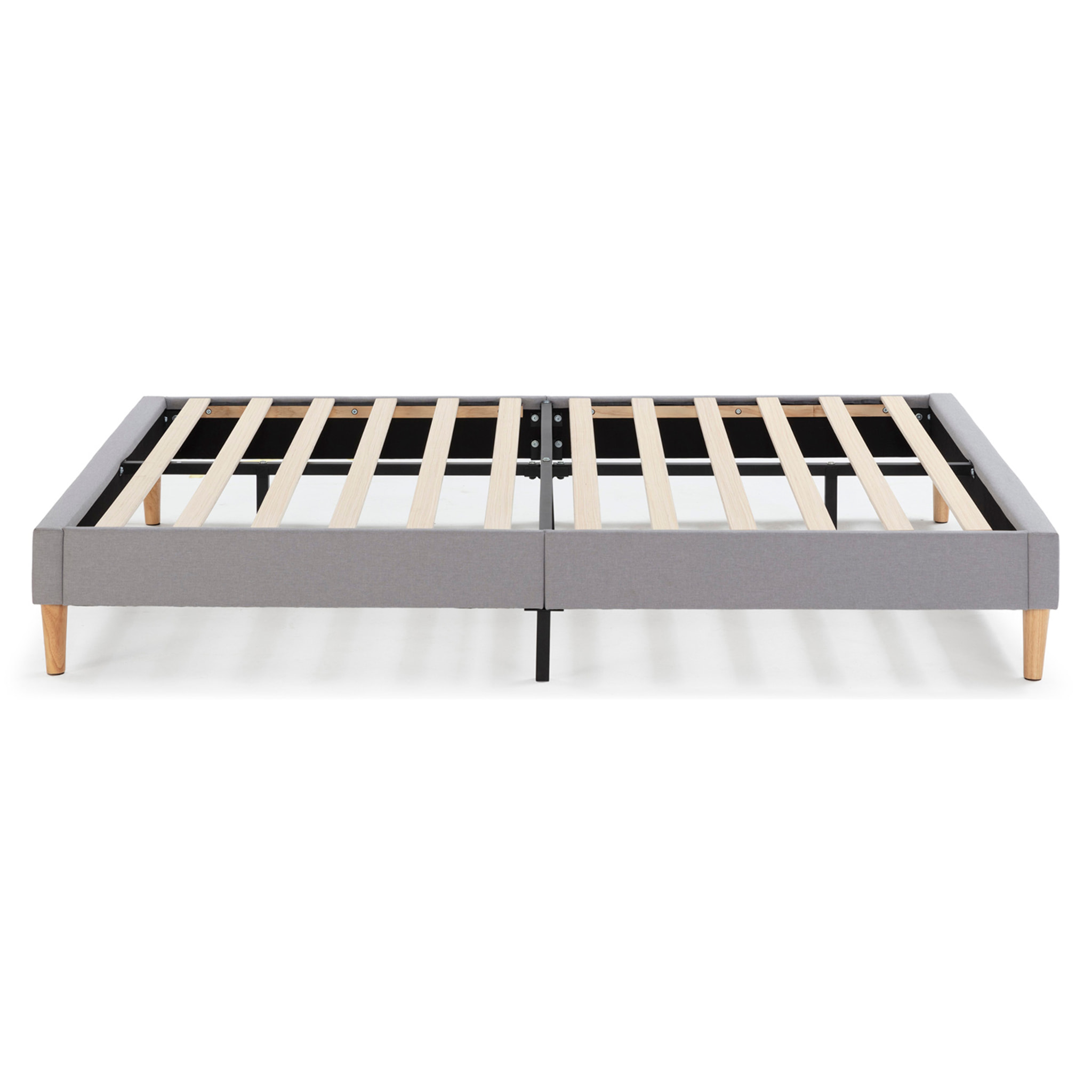 Base tapizada Aura 90/140/150/160x190-140x200cm cm Color Gris claro, 30 cm Altura