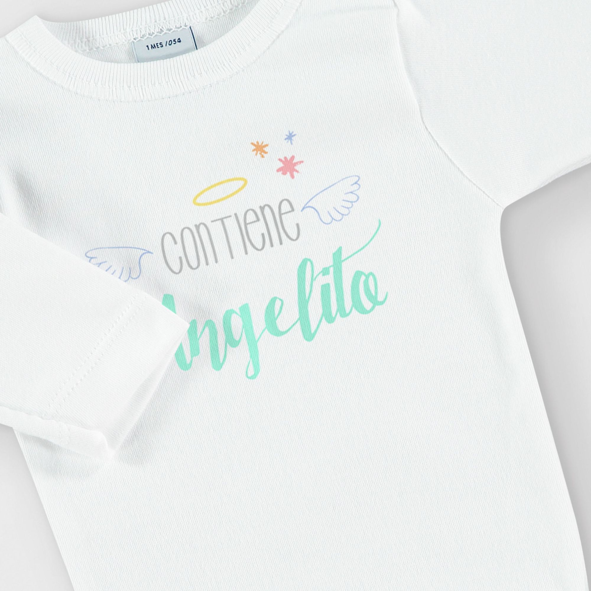 Body bebé manga larga personalizado frases