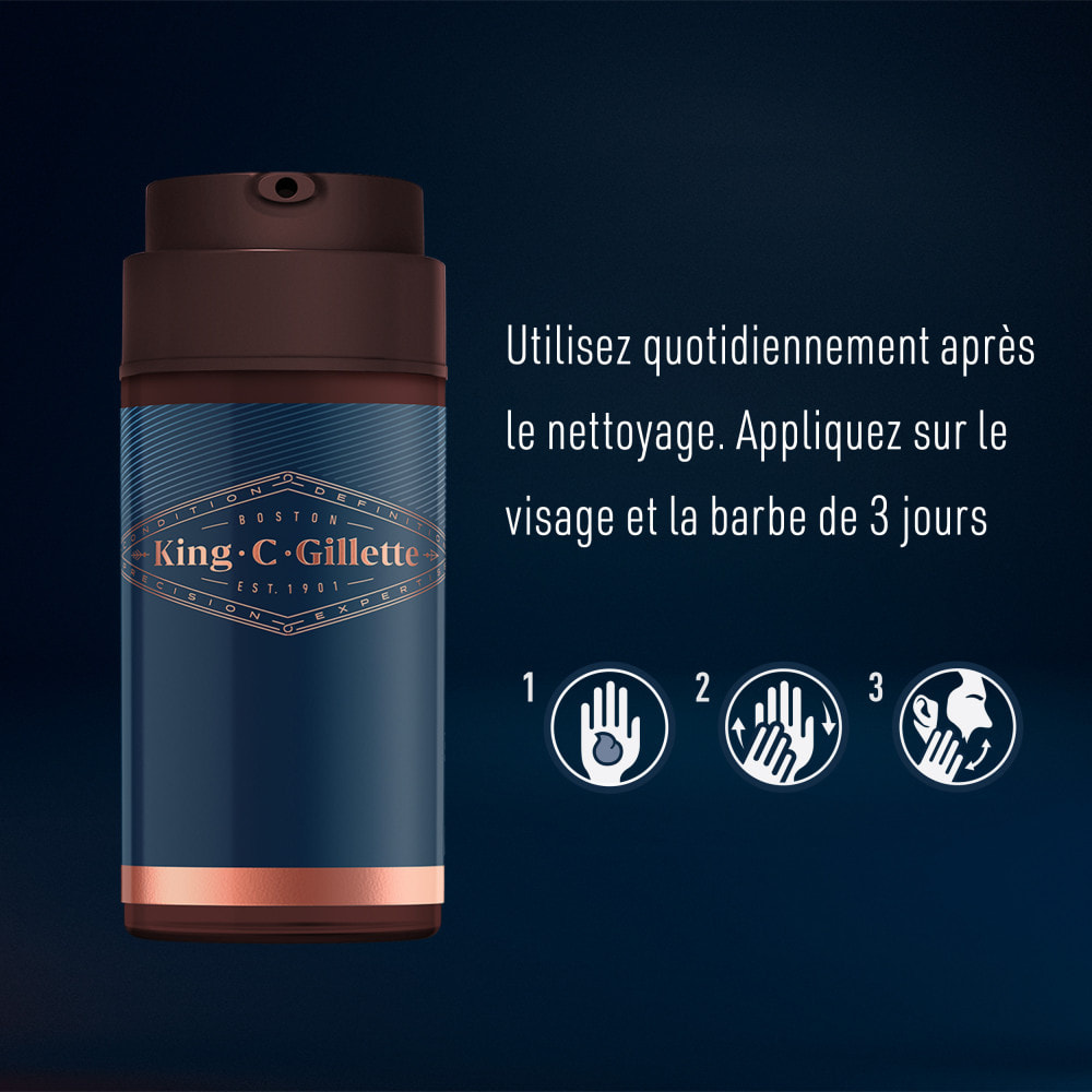 Soin Hydratant Visage Et Barbe De 3 Jours King C. Gillette 100 ml