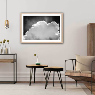 Affiche illustration graphique cathodique Affiche + cadre en bois - Chêne