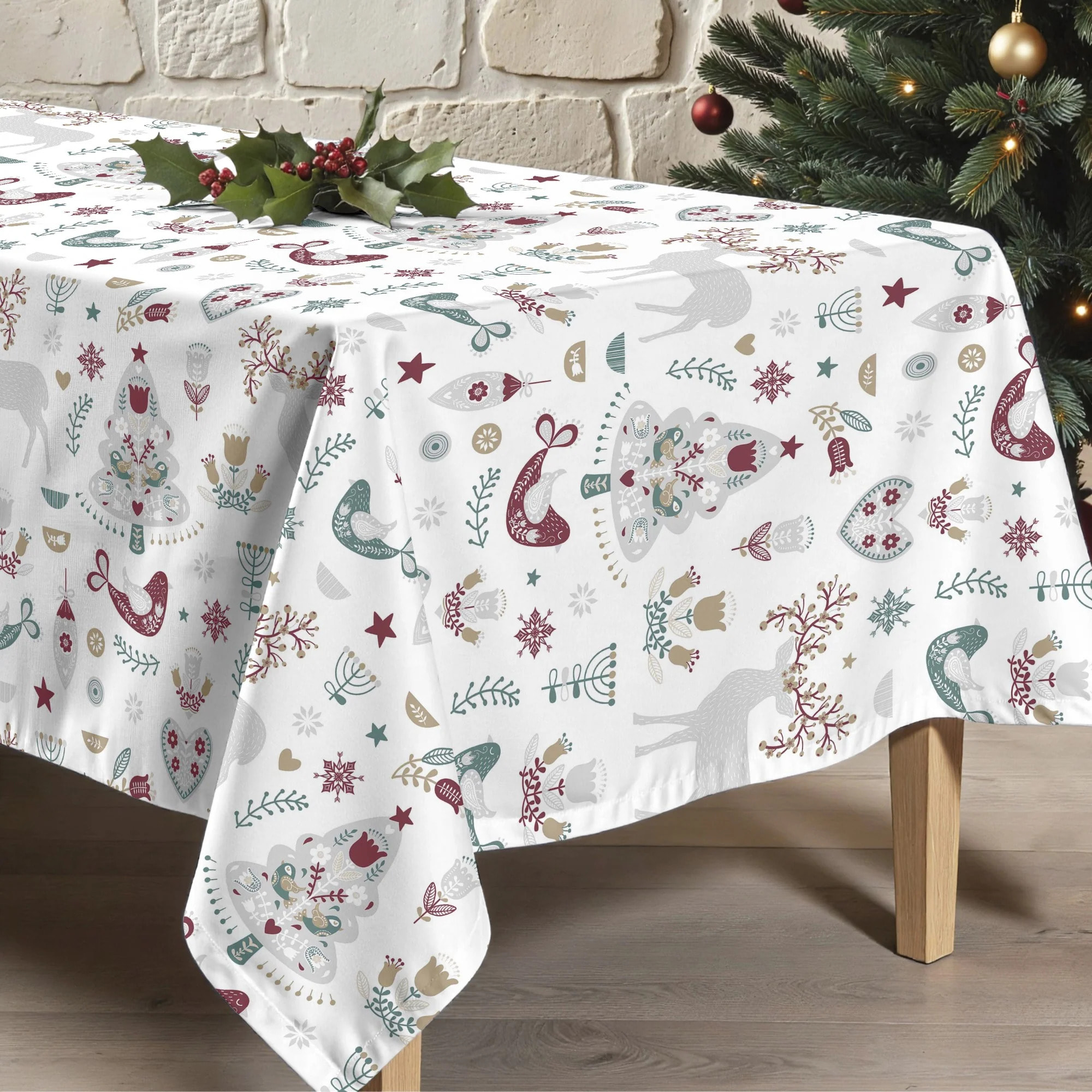 Nappe en résine Anti-tâches Merry Christmas 55