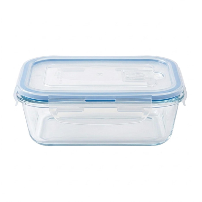 Recipiente para alimentos hermético rectangular en vidrio de borosilicato
