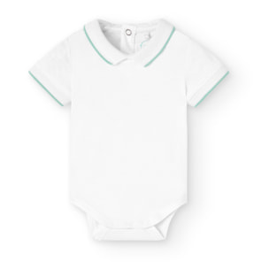 Conjunto combinado bebé niño, estampado cuadros, cuello