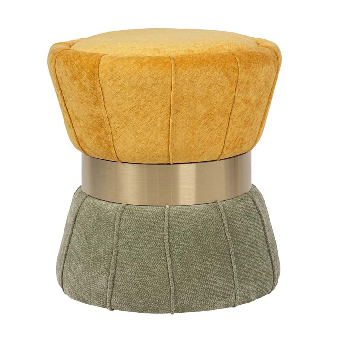 Puff Velvet Verde Amarillo 40x40x44 Cm
