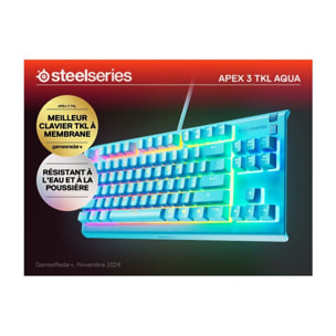 Clavier gamer STEELSERIES Apex 3 TKL Aqua - FR