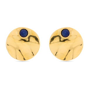 Pendientes de Lapislazuli Natural acabados en oro amarillo de 18k
