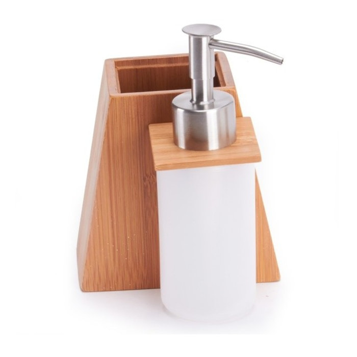 Ensemble de 3 accessoires de salle de bain Inox & Bambou MSV