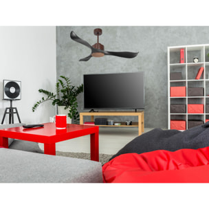 Ventilateur de plafond ø132 cm avec Wifi Réversible Hypersilence 40   W brun